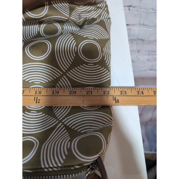 Amy Butler Marni Duffel Tote Bag Large Sun Moon Green White Sepia Zip Weekender - Picture 14 of 16